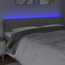 vidaXL szürke műbőr LED-es fejtámla 180 x 5 x 78/88 cm