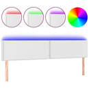 vidaXL fehér műbőr LED-es fejtámla 200 x 5 x 78/88 cm