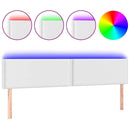 vidaXL fehér műbőr LED-es fejtámla 200 x 5 x 78/88 cm