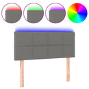 vidaXL sötétszürke szövet LED-es fejtámla 90x5x78/88 cm