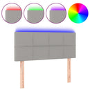 vidaXL világosszürke szövet LED-es fejtámla 100x5x78/88 cm
