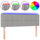 vidaXL világosszürke szövet LED-es fejtámla 144 x 5 x 78/88 cm
