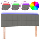 vidaXL sötétszürke szövet LED-es fejtámla 144x5x78/88 cm