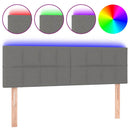 vidaXL sötétszürke szövet LED-es fejtámla 144x5x78/88 cm
