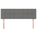 vidaXL sötétszürke szövet LED-es fejtámla 144x5x78/88 cm