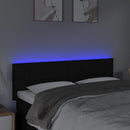 vidaXL fekete szövet LED-es fejtámla 144x5x78/88 cm
