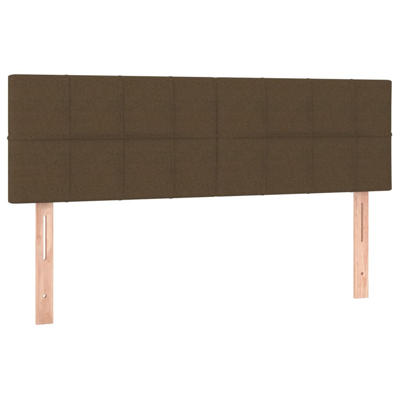 vidaXL sötétbarna szövet LED-es fejtámla 144x5x78/88 cm