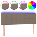 vidaXL tópszínű szövet LED-es fejtámla 144x5x78/88 cm
