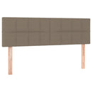 vidaXL tópszínű szövet LED-es fejtámla 144x5x78/88 cm