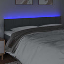 vidaXL sötétszürke szövet LED-es fejtámla 160x5x78/88 cm