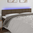 vidaXL sötétbarna szövet LED-es fejtámla 160x5x78/88 cm