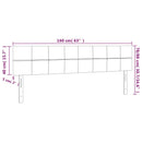 vidaXL tópszínű szövet LED-es fejtámla 160x5x78/88 cm
