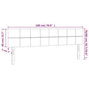 vidaXL krémszínű szövet LED-es fejtámla 180x5x78/88 cm