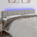 vidaXL világosszürke szövet LED-es fejtámla 200x5x78/88 cm
