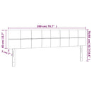 vidaXL sötétszürke szövet LED-es fejtámla 200x5x78/88 cm
