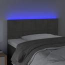 vidaXL sötétszürke bársony LED-es fejtámla 80 x 5 x 78/88 cm
