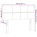 vidaXL sötétzöld bársony LED-es fejtámla 80 x 5 x 78/88 cm