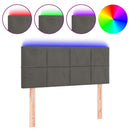vidaXL sötétszürke bársony LED-es fejtámla 90x5x78/88 cm