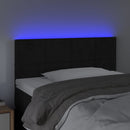 vidaXL fekete bársony LED-es fejtámla 90x5x78/88 cm