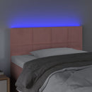 vidaXL rózsaszín bársony LED-es fejtámla 90x5x78/88 cm