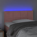 vidaXL rózsaszín bársony LED-es fejtámla 90x5x78/88 cm