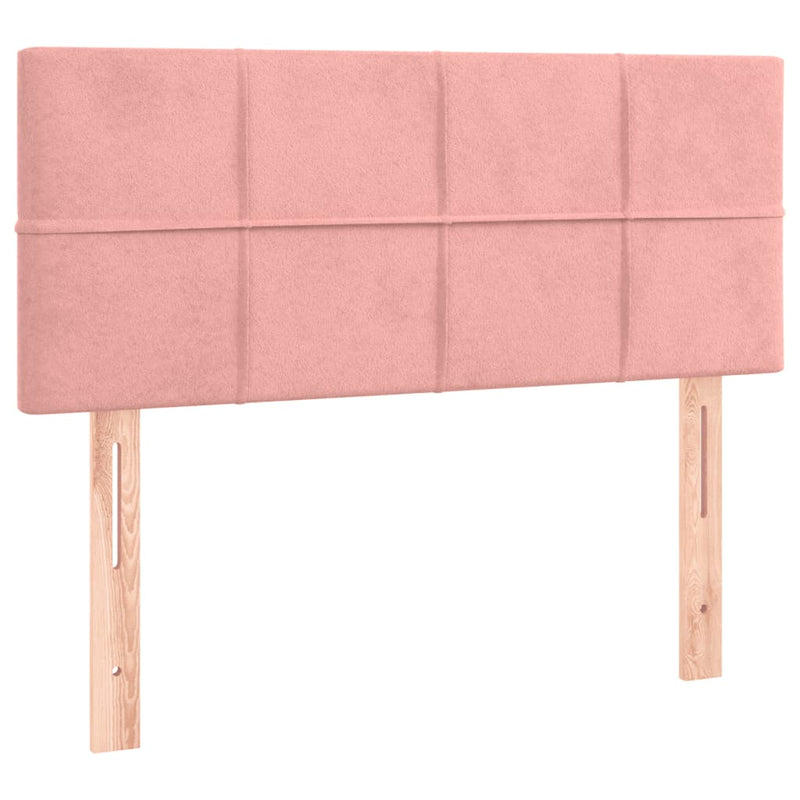 vidaXL rózsaszín bársony LED-es fejtámla 100x5x78/88 cm