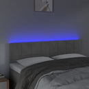 vidaXL világosszürke bársony LED-es fejtámla 144x5x78/88 cm