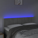 vidaXL világosszürke bársony LED-es fejtámla 144x5x78/88 cm