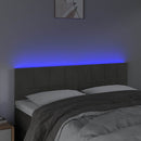 vidaXL sötétszürke bársony LED-es fejtámla 144x5x78/88 cm