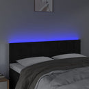 vidaXL fekete bársony LED-es fejtámla 144x5x78/88 cm