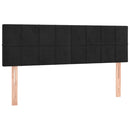 vidaXL fekete bársony LED-es fejtámla 144x5x78/88 cm