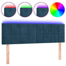 vidaXL sötétkék bársony LED-es fejtámla 144x5x78/88 cm