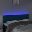 vidaXL sötétkék bársony LED-es fejtámla 144x5x78/88 cm