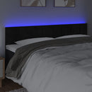 vidaXL fekete bársony LED-es fejtámla 160x5x78/88 cm
