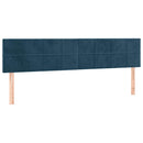 vidaXL sötétkék bársony LED-es fejtámla 160x5x78/88 cm