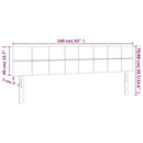 vidaXL sötétkék bársony LED-es fejtámla 160x5x78/88 cm