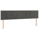 vidaXL sötétszürke bársony LED-es fejtámla 180x5x78/88 cm