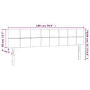 vidaXL fekete bársony LED-es fejtámla 180x5x78/88 cm