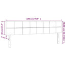 vidaXL sötétkék bársony LED-es fejtámla 180x5x78/88 cm