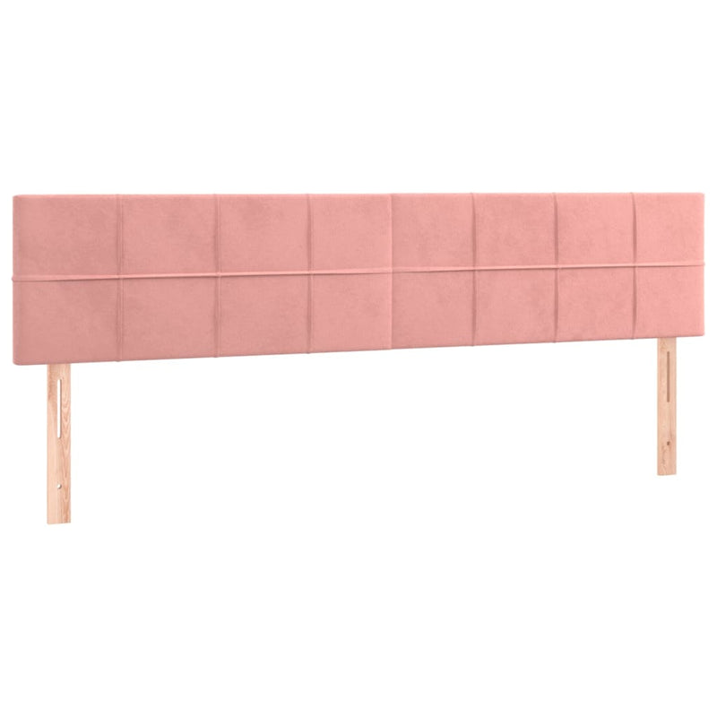 vidaXL rózsaszín bársony LED-es fejtámla 180x5x78/88 cm