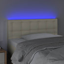 vidaXL krémszínű műbőr LED-es fejtámla 90 x 5 x 78/88 cm