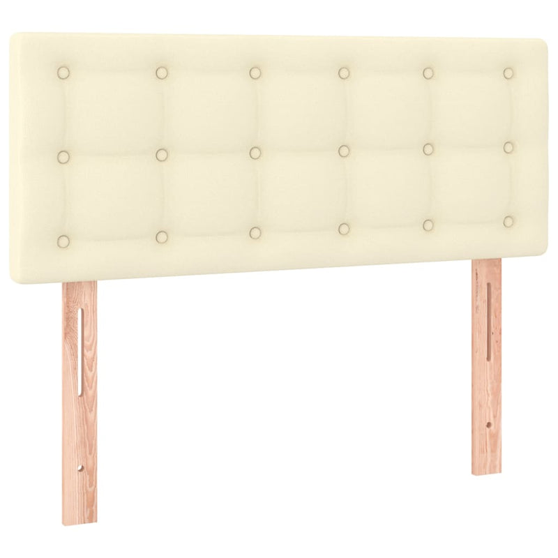 vidaXL krémszínű műbőr LED-es fejtámla 90 x 5 x 78/88 cm