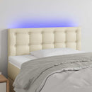 vidaXL krémszínű műbőr LED-es fejtámla 90 x 5 x 78/88 cm