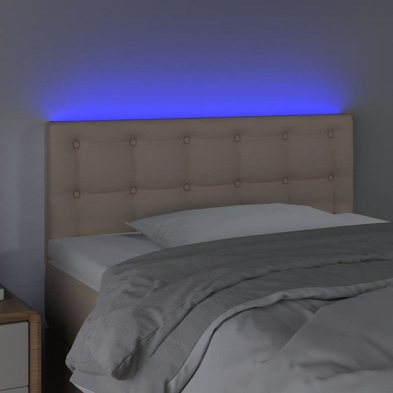 vidaXL fekete műbőr LED-es fejtámla 90 x 5 x 78/88 cm
