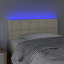 vidaXL krémszínű műbőr LED-es fejtámla 100 x 5 x 78/88 cm