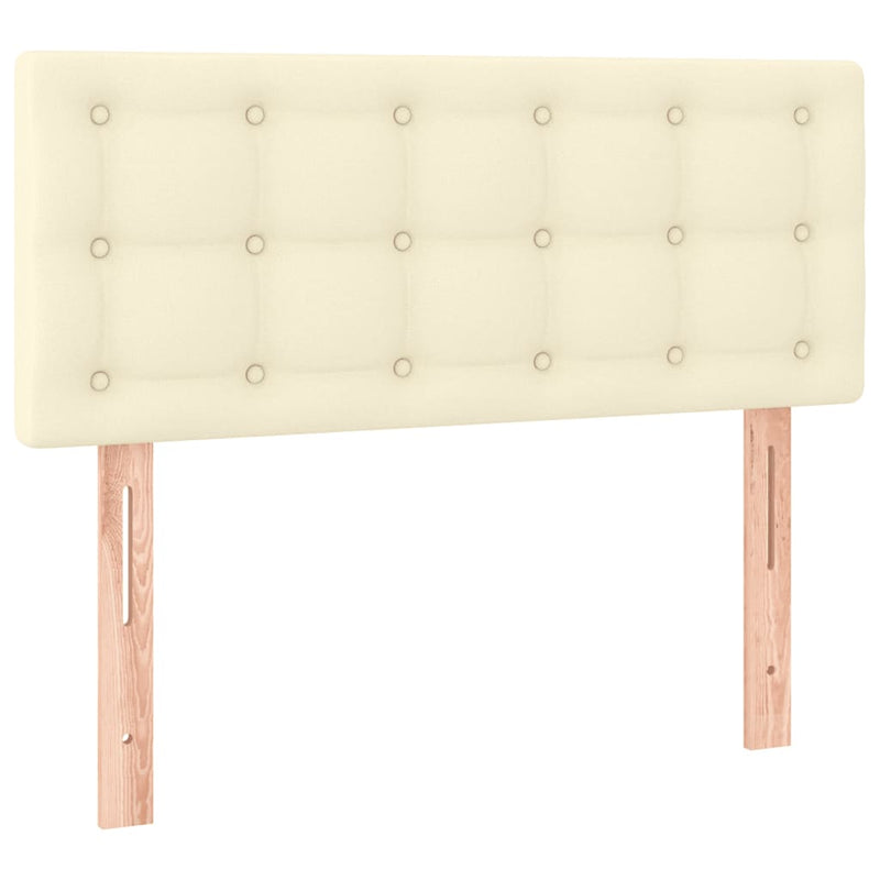 vidaXL krémszínű műbőr LED-es fejtámla 100 x 5 x 78/88 cm