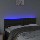 vidaXL fekete műbőr LED-es fejtámla 144 x 5 x 78/88 cm