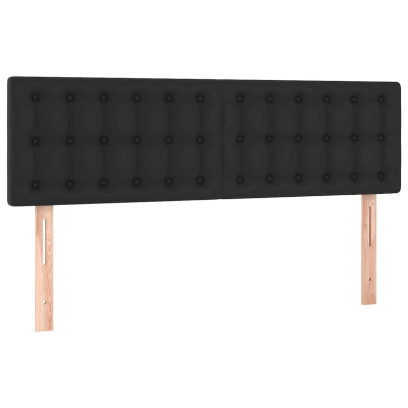 vidaXL fekete műbőr LED-es fejtámla 144 x 5 x 78/88 cm