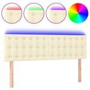 vidaXL krémszínű műbőr LED-es fejtámla 144 x 5 x 78/88 cm