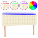 vidaXL krémszínű műbőr LED-es fejtámla 144 x 5 x 78/88 cm